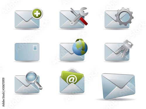 Vector: Vector mail icon set Vector mail icon set