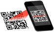 Smartphone Scanning QR-Code Scan On Display