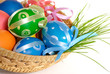 Easter eggs in the basket