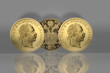 Goldmünzen mit Spiegelung
