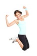 Fitness woman jumping