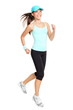 Running woman isolated