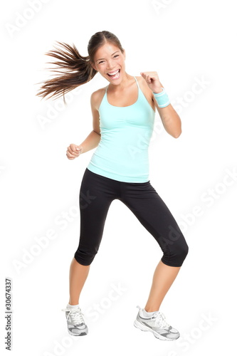 Photo: fitness trainer woman dancing fitness trainer woman dancing