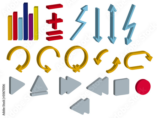 Illustration: 3d icons 3d icons