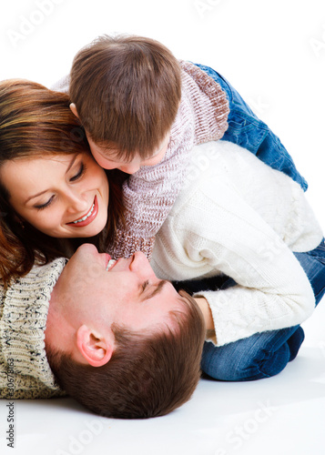 Photo: Dad, mom and toddler Dad, mom and toddler