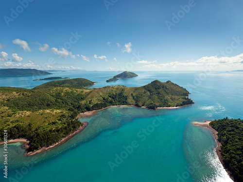 Photo: Aerial view of the Whitsunday Islands Aerial view of the Whitsunday Islands