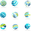 Abstract globes Abstract globes