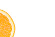 Slice of orange isolated on white background