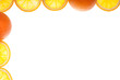 Orange frame isolated on white background