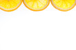 Orange slices isolated on white background