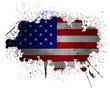 USA grunge flag paint splatter