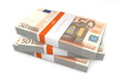 Three Packets of 50 Euro Notes with Bank Wrapper