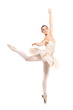 Full length portrait of a ballerina dancer making a ballet Full length portrait of a ballerina dancer making a ballet