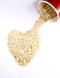 Spilled heart oatmeal