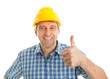 Worker wearing hard hat