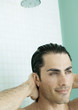 Man taking shower