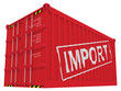 Import cargo container isolated on white Import cargo container isolated on white