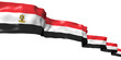 Egyptian ribbon flag isolated on white Egyptian ribbon flag isolated on white
