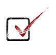 grunge tick sign