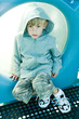 Child on playground equipment