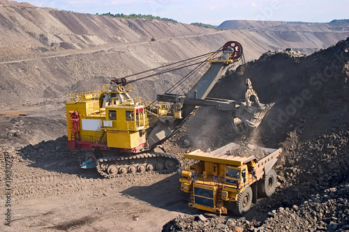 Photo: big yellow mining truck big yellow mining truck