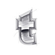 3d metal letters sketch - t. Eps10