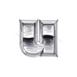 3d metal letters sketch - u. Eps10