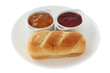 Bread with jam and coffee Bread with jam and coffee