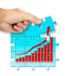 last piece of jigsaw puzzle in business concept