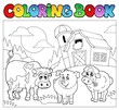 Coloring book with farm animals 3