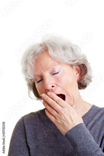 Photo: Seniorin mit Schlafstörungen Seniorin mit Schlafstörungen