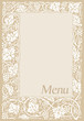 Menu de mariage beige et blanc Menu de mariage beige et blanc