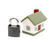miniature house with lock