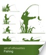 silhouette of fisherman