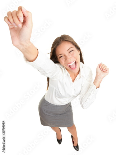 Photo: Success business woman dancing Success business woman dancing