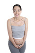 Pregnant woman needing the toilet