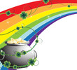 Rainbow and pot with gold Rainbow and pot with gold