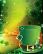 Leprechaun hat and a pot of gold