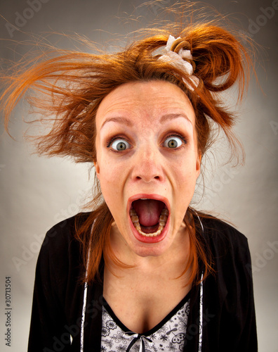 Photo: Very surprised screaming housewife Very surprised screaming housewife