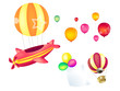 vector hot air balloons