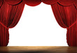 3d stage render, red curtain 3d stage render, red curtain