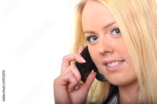 Photo: belle femme avec portable belle femme avec portable