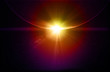 Planet earth with sunrise in space Planet earth with sunrise in space