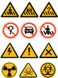 Vector element - a group of warning sign
