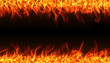 Seamless fire and flame border