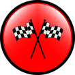 Vector: Checkered flag button for design Checkered flag button for design