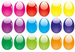 Decorative easter eggs isolsted on white, vector illustration Decorative easter eggs isolsted on white, vector illustration