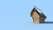 Transforming house with grass and flowers Transforming house with grass and flowers