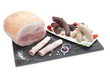 jambon, boudin et andouillettes sur ardoise