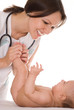 Doctor with newborn child